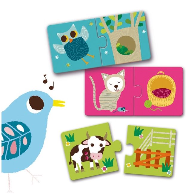 Puzzle duo habitat, djeco dj08164