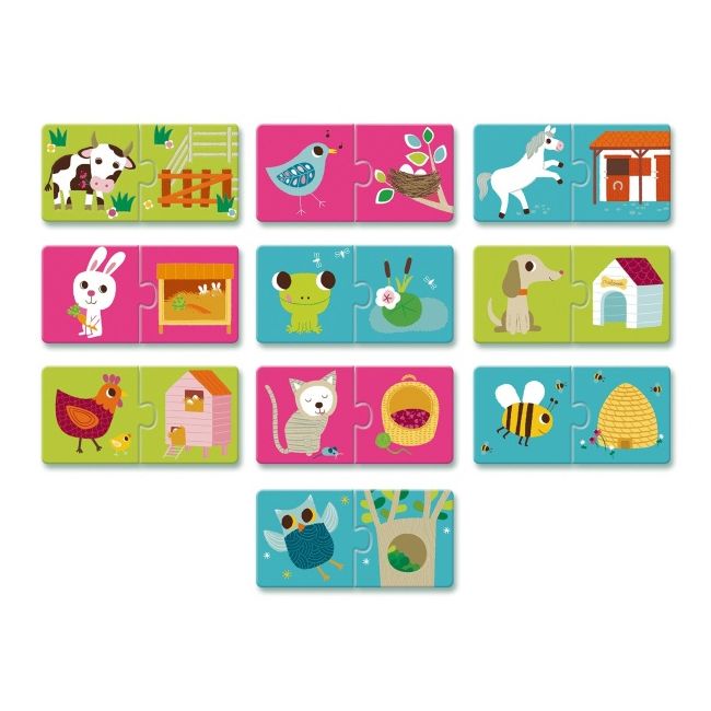 Puzzle duo habitat, djeco dj08164