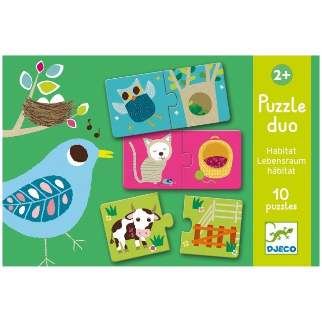 Puzzle duo habitat, djeco dj08164