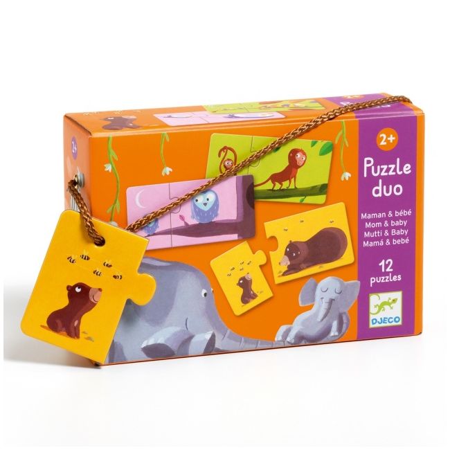 Puzzle duo mama si puiul, djeco dj08157