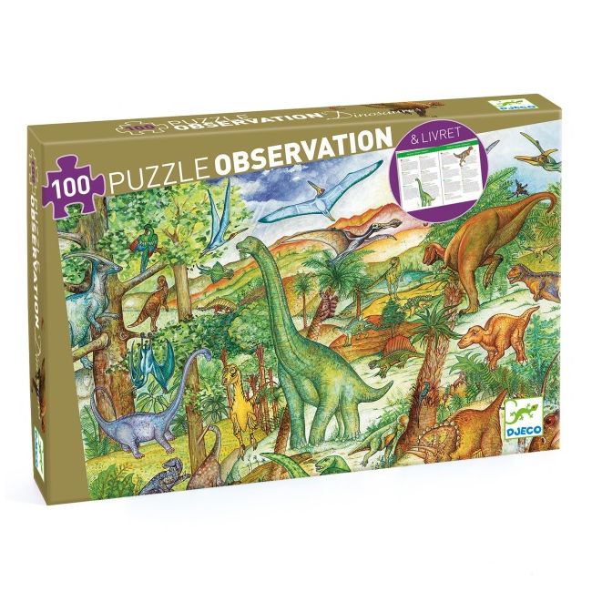 Puzzle observatie dinozauri, djeco dj07424