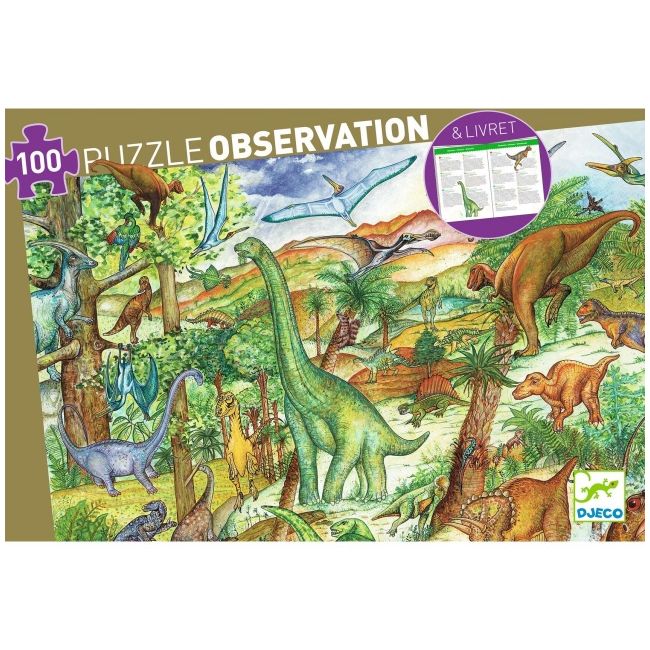 Puzzle observatie dinozauri, djeco dj07424