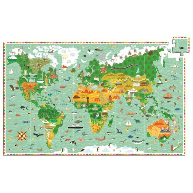 Puzzle observatie in jurul lumii, djeco dj07412