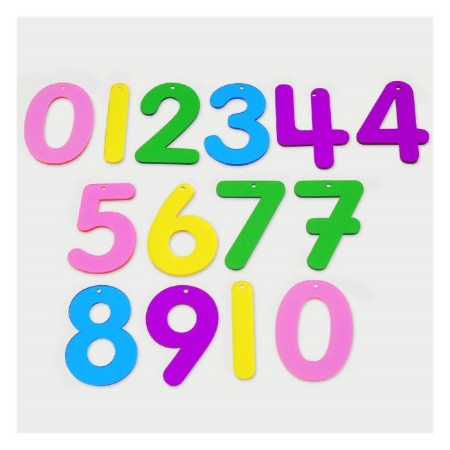Set 14 numere translucide curcubeu pentru tablete si mese luminoase tik72421