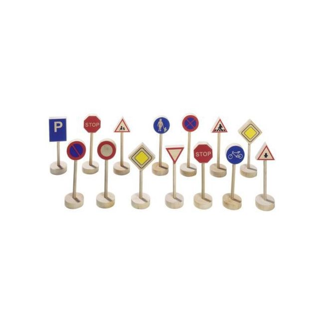 Set 15 semne de circulatie din lemn gokiwm397