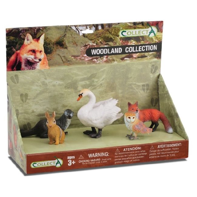 Set 5 figurine animale din padure pictate manual lpp collecta col89108lpp
