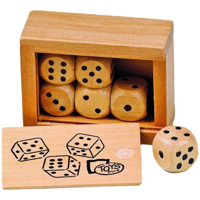 Set 6 zaruri din lemn in cutie gokihs239