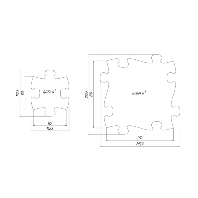Set covorase ortopedice senzoriale puzzle diamant a muffik mfk-029-1