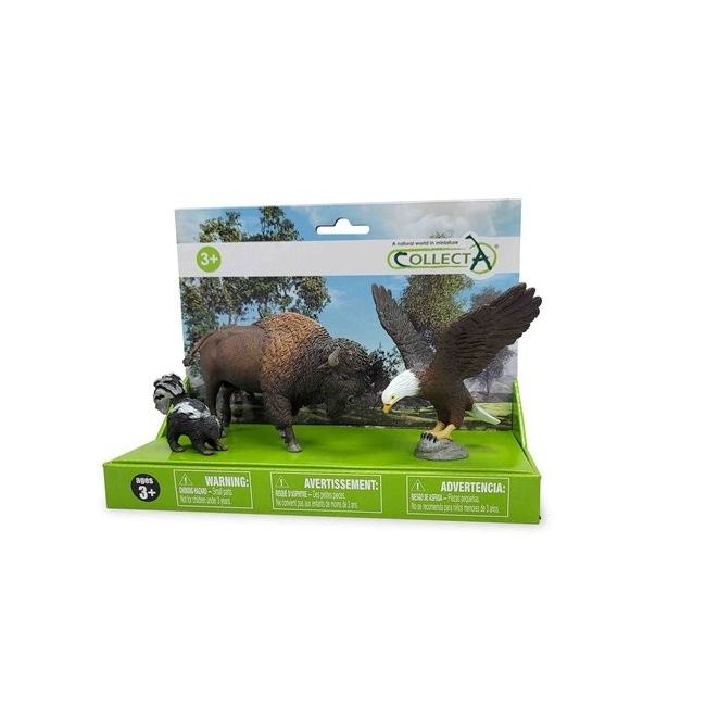 Set de 3 figurine pictate manual din america de nord 84223 col84223uxp