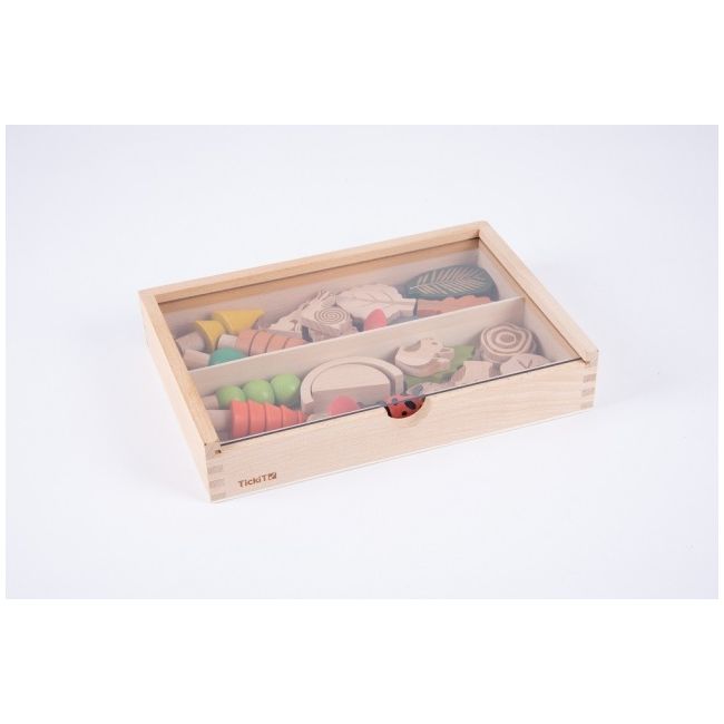 Set de 37 figurine din lemn pentru activitati educative padurea tik73552
