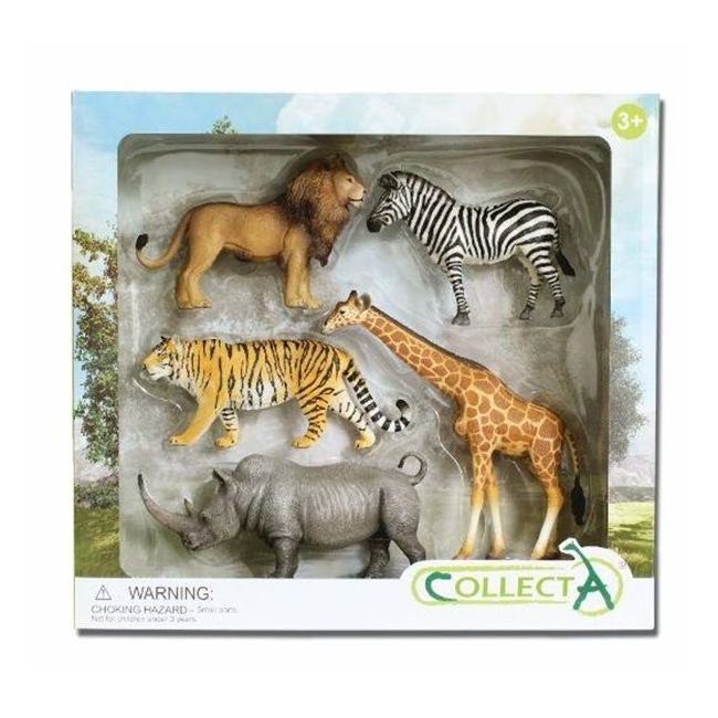 Set de 5 figurine pictate manual animale din savana africana col84108wb