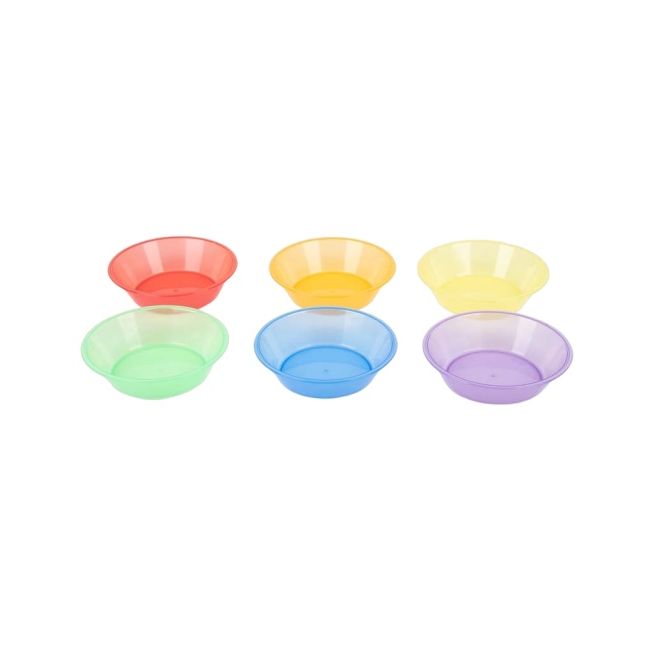 Set de 6 boluri translucide colorate pentru activitati senzoriale tik73117