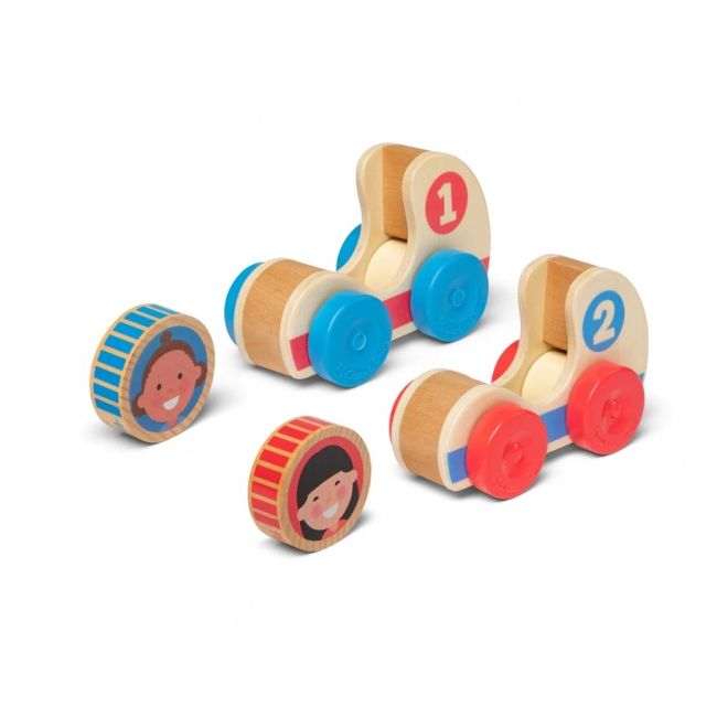 Set de doua masinute din lemn colectia go tots md30737