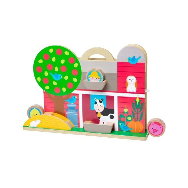 Set de joaca din lemn acrobatii la ferma colectia go tots md30740