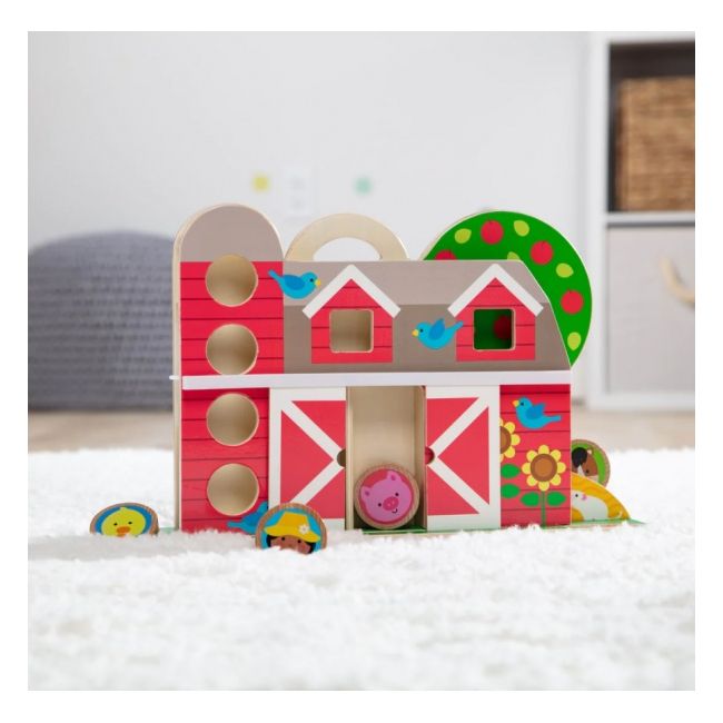 Set de joaca din lemn acrobatii la ferma colectia go tots md30740