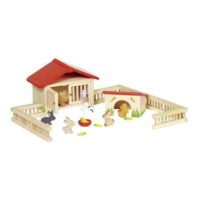 Set de joaca din lemn casuta iepurasului goki51736