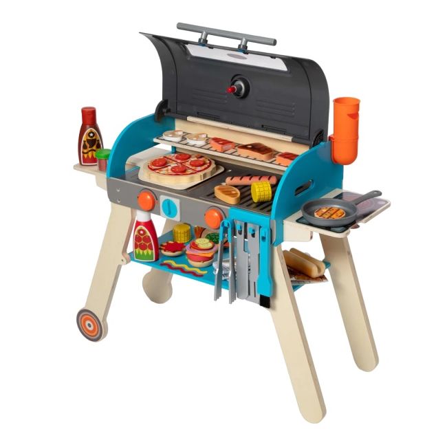 Set de joaca din lemn cu accesorii grill si pizza md30608