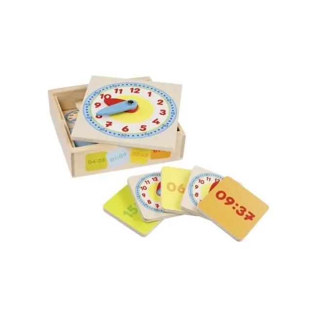 Set de joaca din lemn invata cat e ceasul goki58445