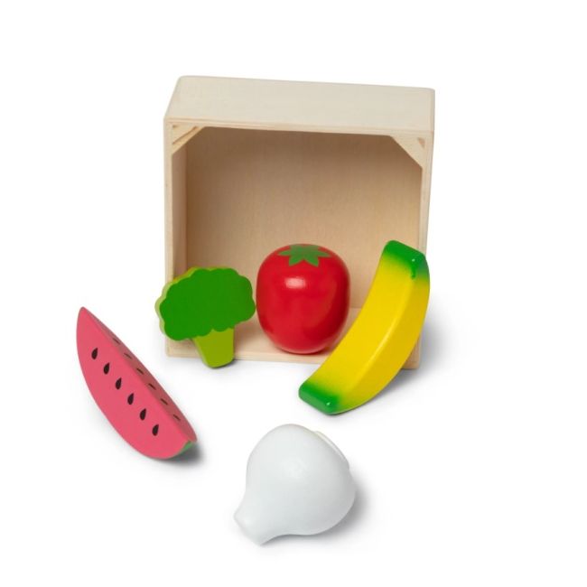 Set de joaca din lemn pentru jocuri de rol fructe si legume md95209