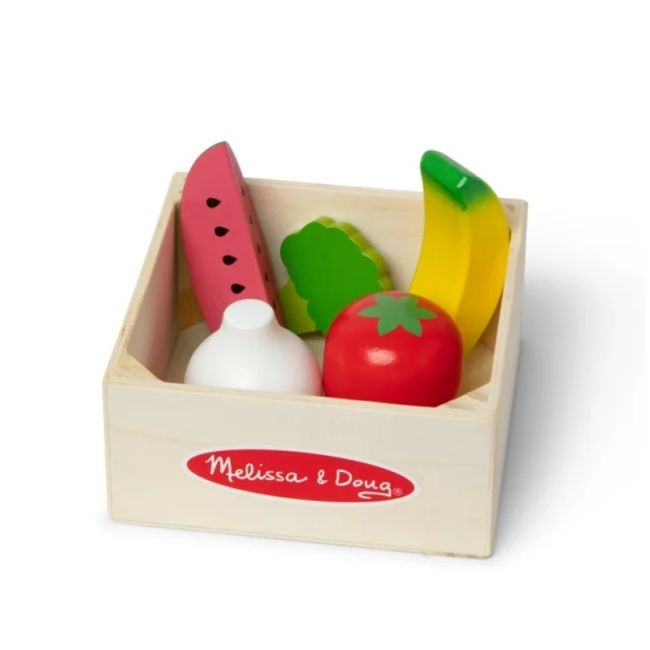 Set de joaca din lemn pentru jocuri de rol fructe si legume md95209