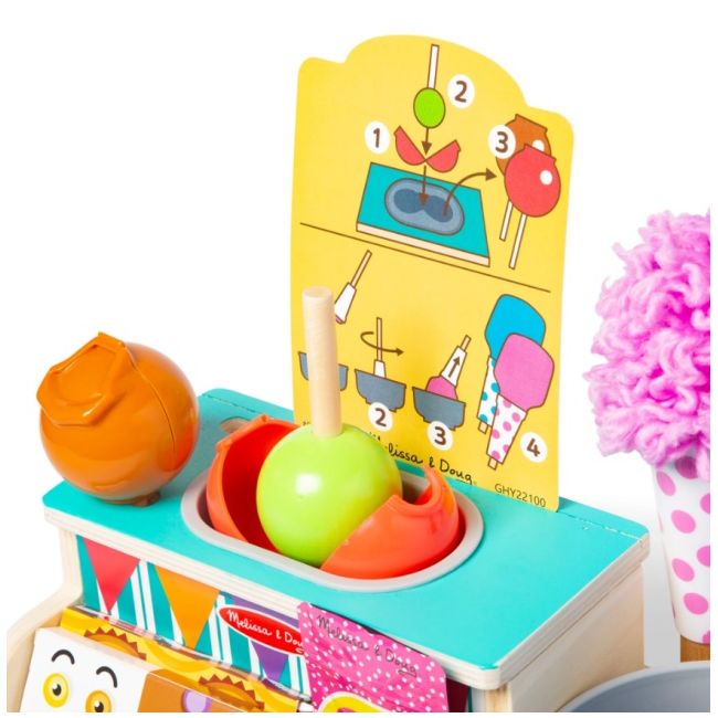 Set de joaca din lemn toneta cu dulciuri - colectia distractie la targ md92299