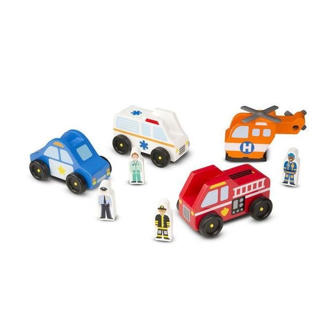 Set de joaca din lemn vehicule de interventie md9285