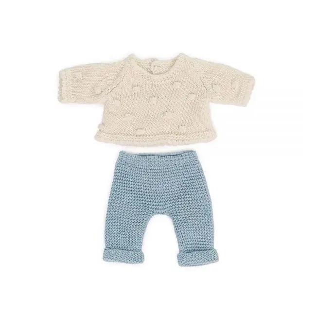 Set imbracaminte pantaloni si pulover pentru papusa 21 cm ml31686