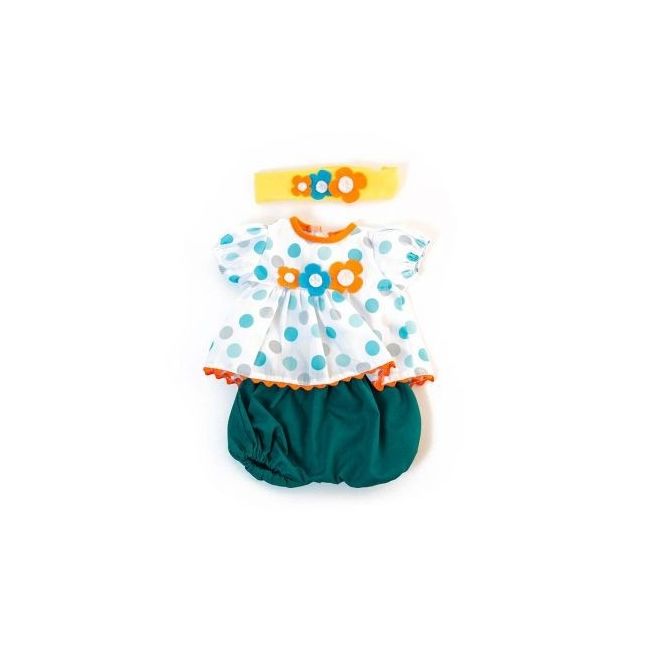 Set imbracaminte vreme calda pentru papusa fetita 38 cm dots ml31562