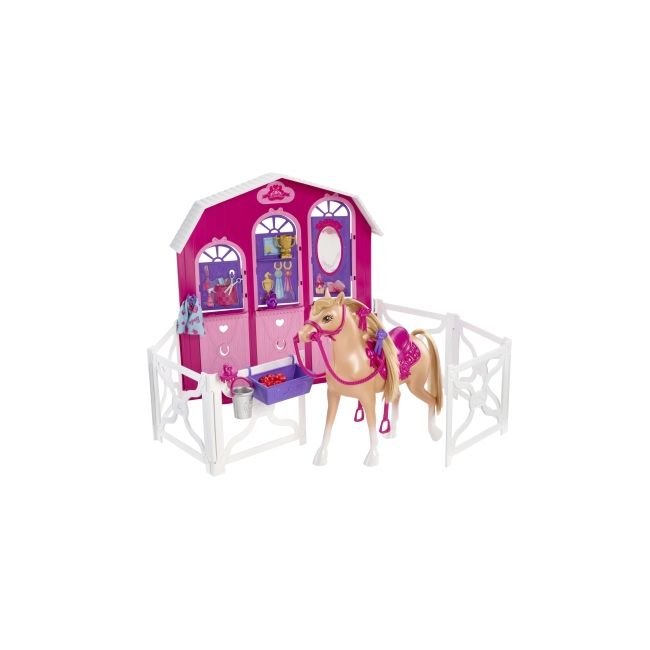 Gama Barbie si surorile ei - Calut si grajd Mattel - MTY7554