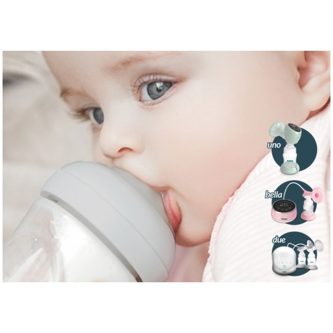 Biberon neno 150 ml cu tetina silicon, anti-colici, debit lent nen-bab-bt001