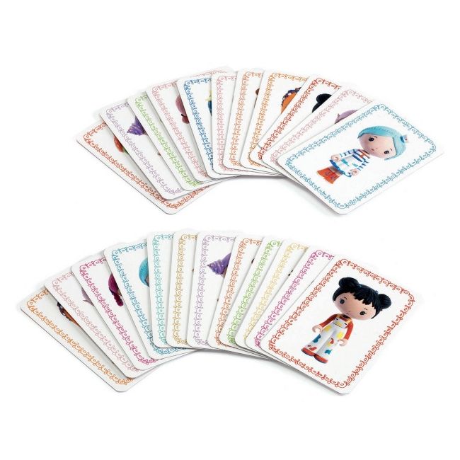 Joc de carti printesele tinyly mini mistigri, djeco dj06970