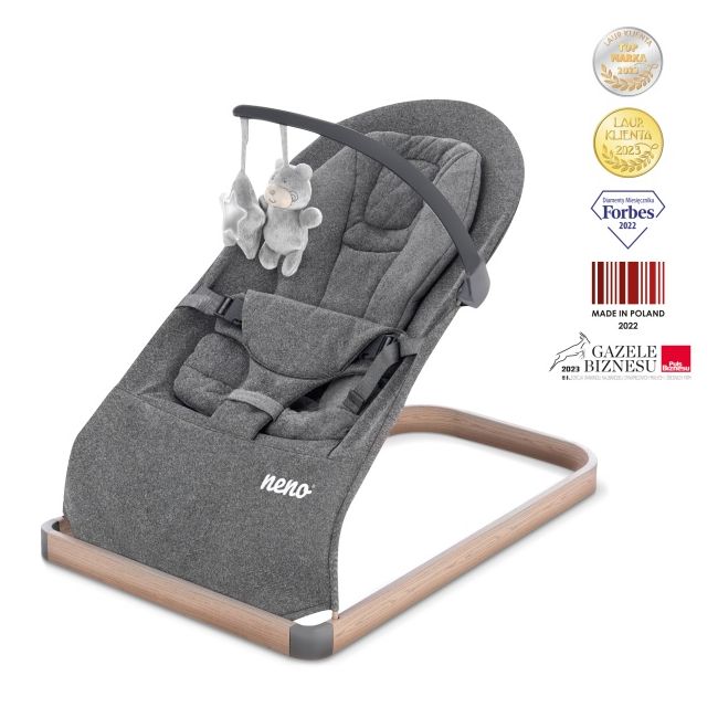 Neno chiaro graphite – șezlong pentru bebeluși nen-bab-me008