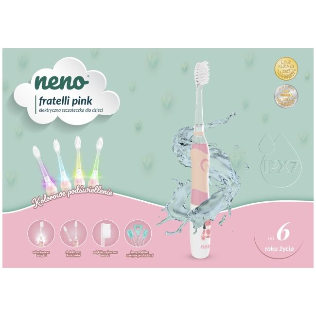 Neno fratelli pink – periuță de dinți electrică, peste 6 ani nen-bab-sc004