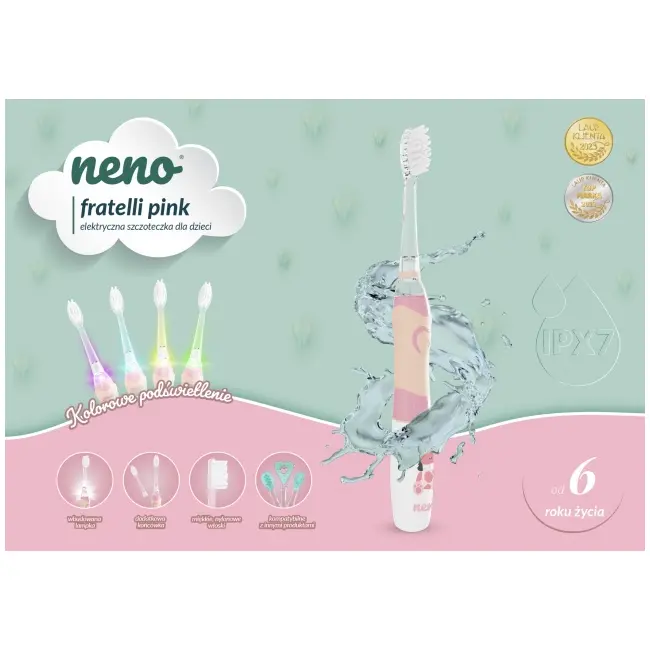 Neno fratelli pink &ndash; periuță de dinți electrică, peste 6 ani nen-bab-sc004