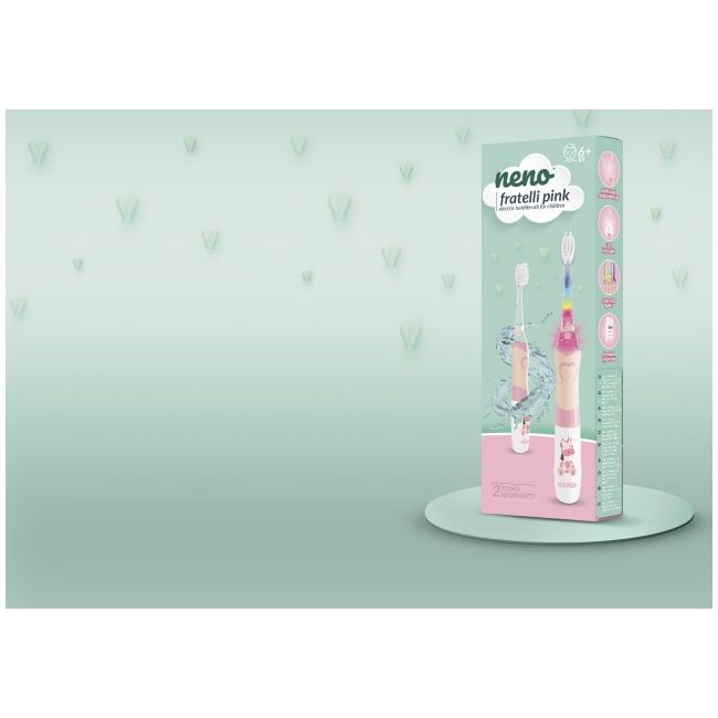 Neno fratelli pink – periuță de dinți electrică, peste 6 ani nen-bab-sc004