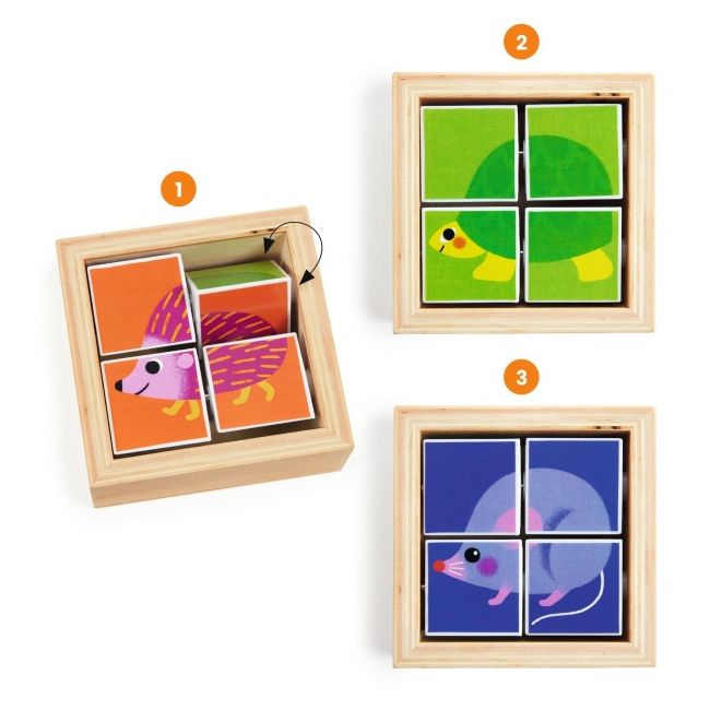 Puzzle forme rotative tournibist, djeco dj01956
