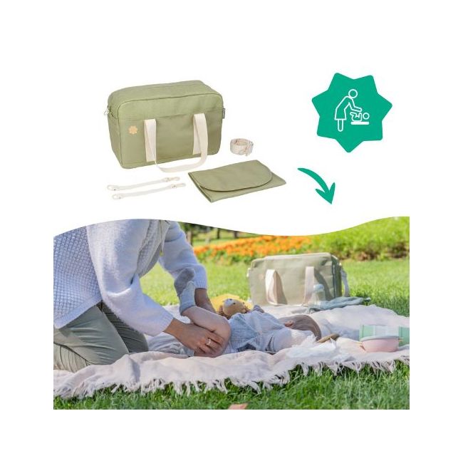 Badabulle - geanta pentru scutece tip bowling olive bbbb043044
