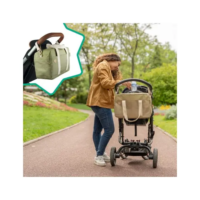 Badabulle - geanta pentru scutece tip bowling olive bbbb043044