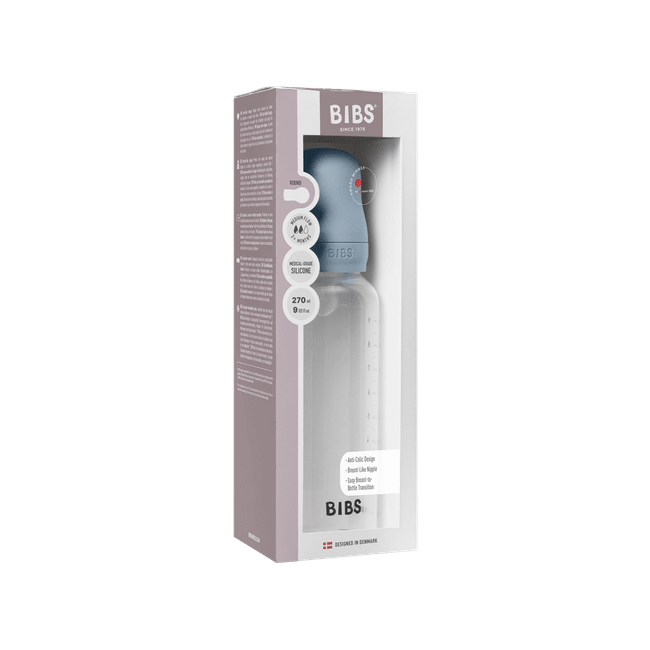 Bibs - set complet biberon anticolici, 270 ml, silicon, baby blue bbb50171231