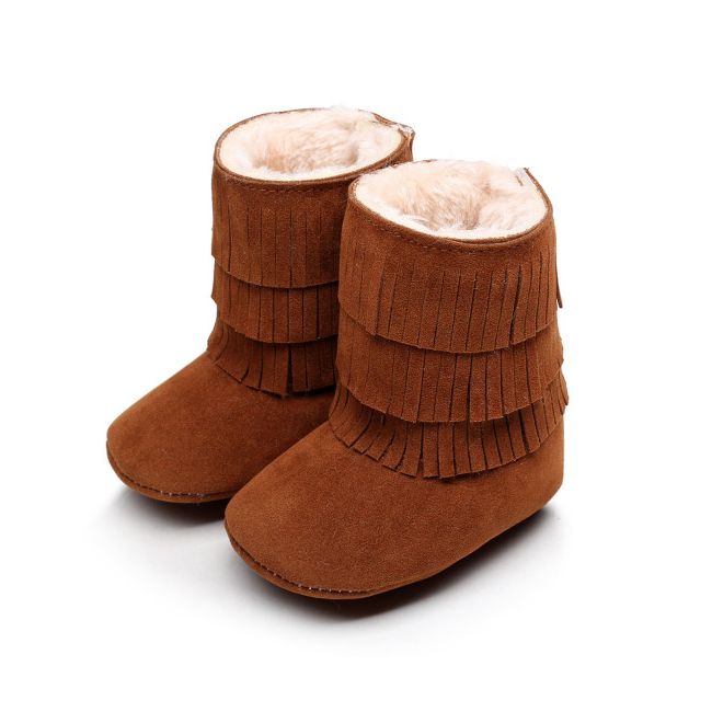 Cizmulite maro cu franjuri amhz148-6-p17