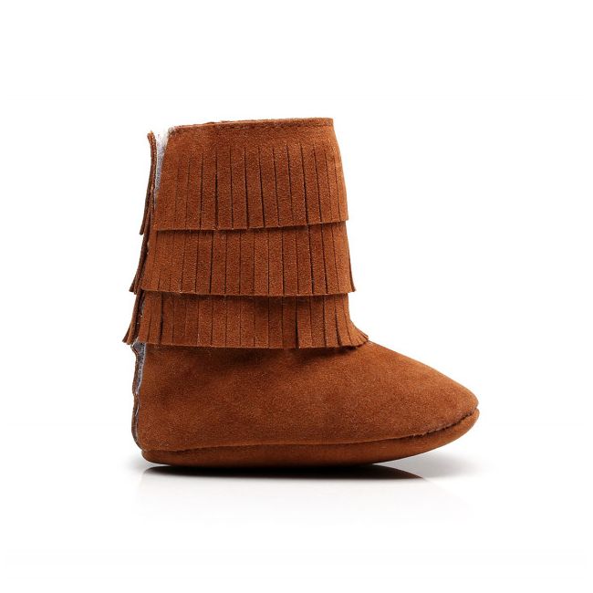 Cizmulite maro cu franjuri amhz148-6-p17