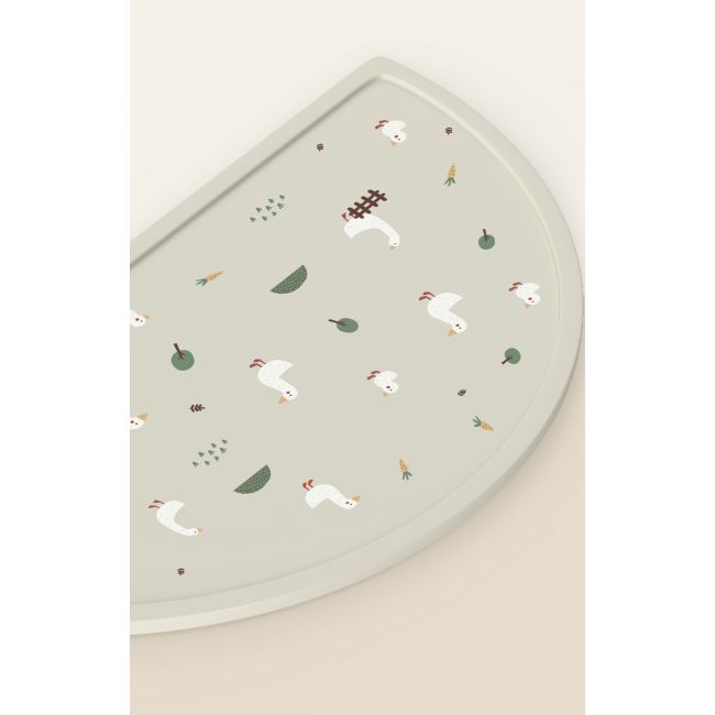 Covoras Pentru Diversificare, Din Silicon, Fara Bpa, Forma Semicirculara 45,5 Cm Si 23 Cm, Goose Family Pjbcssm_gf