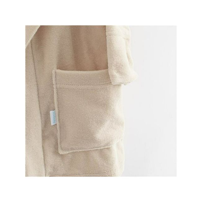 Halat de baie, New Baby, Pentru copii, Cu buzunare, Cu cordon, Marime 104/110, Din bumbac 100%, Beige BYN56731