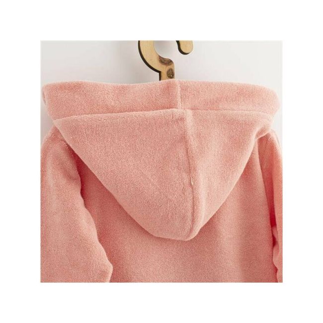 Halat de baie, New Baby, Pentru copii, Cu buzunare, Cu cordon, Marime 104/110, Din bumbac 100%, Pink BYN56729