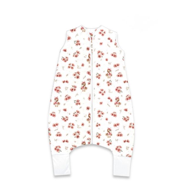 Sac de dormit, MimiNu, Cu picioruse, De iarna, Din bumbac certificat Oeko Tex Standard 100, Cu fermoar pe mijloc, 87 cm, 3 luni - 2.5 ani, 2.5 Tog, Design, Ducklings Powdery Pink BYN6426972026970