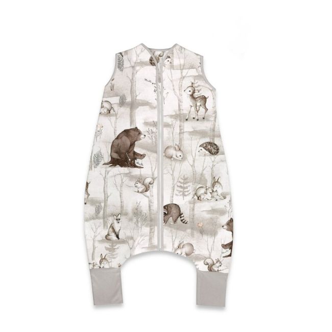 Sac de dormit, MimiNu, Cu picioruse, De iarna, Din bumbac certificat Oeko Tex Standard 100, Cu fermoar pe mijloc, 87 cm, 3 luni - 2.5 ani, 2.5 Tog, Design, Woodland BYN6426972027007