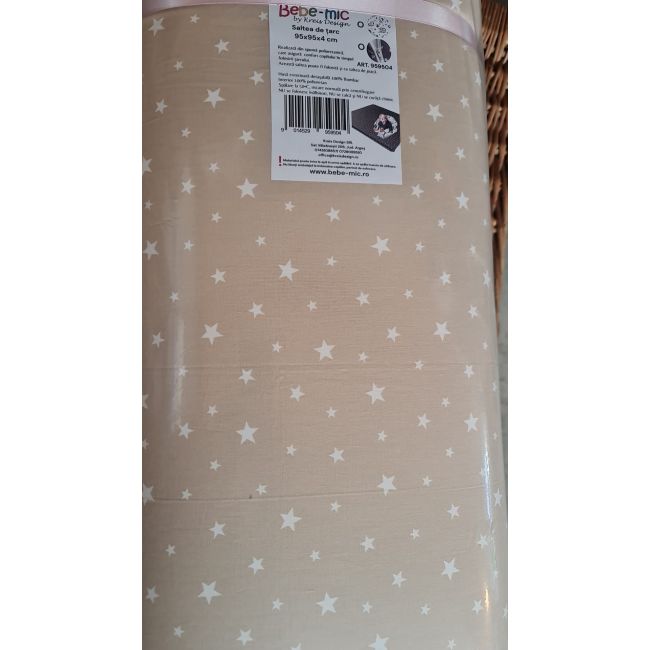 Saltea basic cu animalute 120/60/4 cm. crem,  Kreis Design