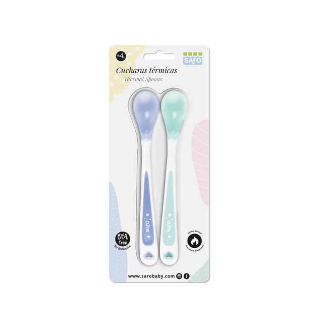 Set 2 Lingurite Termice, Soft-ended, Blue Mint Pjb52062