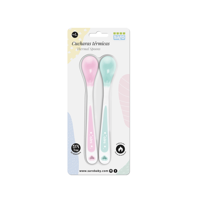 Set 2 Lingurite Termice, Soft-ended, Rose Mint Pjb52061
