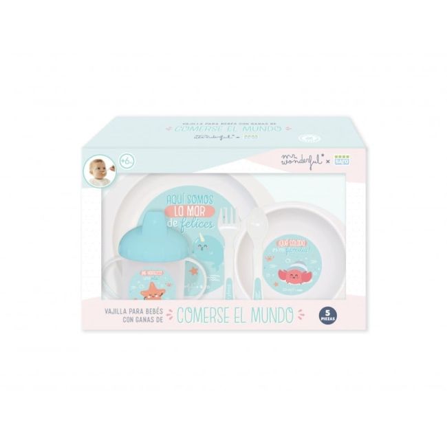 Set Complet De Masa, 5 Piese,   La Mar De Felices,   Blue Pjb8026